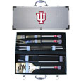 Indiana Hoosiers 8 pc Stainless Steel BBQ Set w/Metal Case